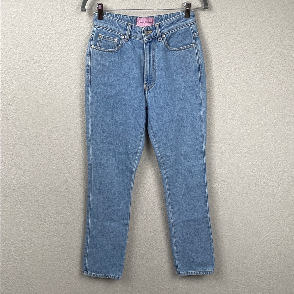 Chiara Ferragni Flirting Pockets Embroidered Slim Jeans Classic Blue Sz 27 - Picture 2 of 12